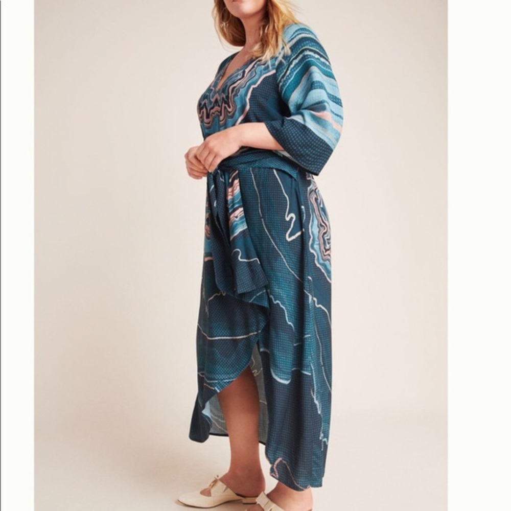 Tara Dolman for Anthropologie Sleeved Midi Dress